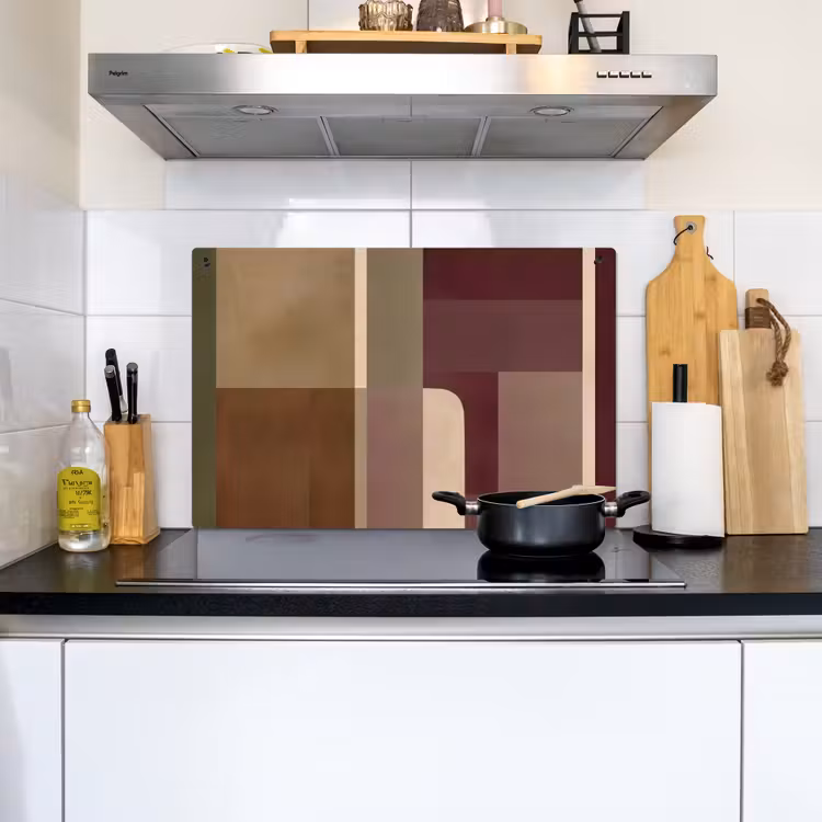 Vlakken - Abstract - Bordeaux - Lijnen Inductie beschemer met haakjes klein -sfeer2