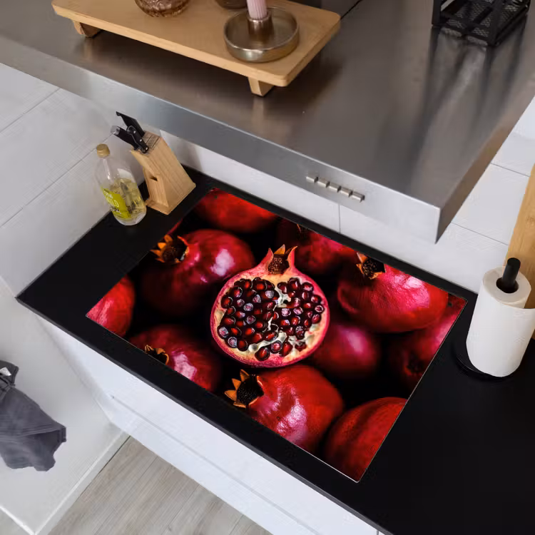 Granaatappel - Rood - Fruit Inductie beschemer met haakjes klein -sfeer1