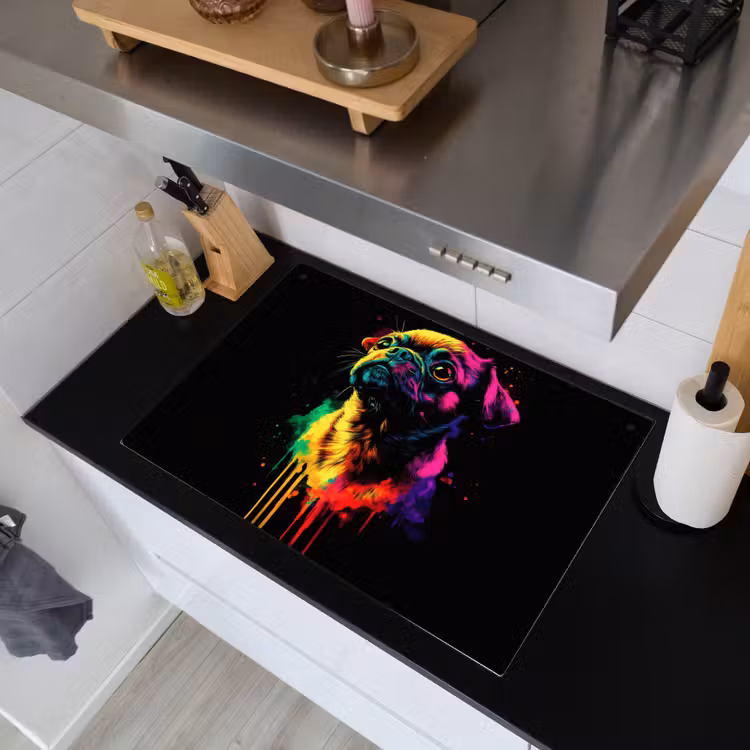 Puck - Hond - Verf - Kleuren Inductie beschemer met haakjes klein -sfeer1