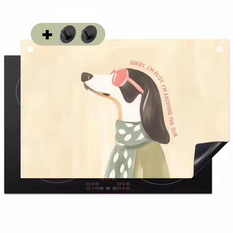 Quote - Hond - Zonnebril Inductie beschemer met haakjes klein -3d
