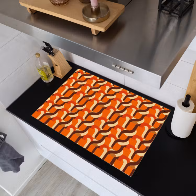 Retro - Modern - Kleurrijk Inductie beschemer met haakjes klein 777 -sfeer1