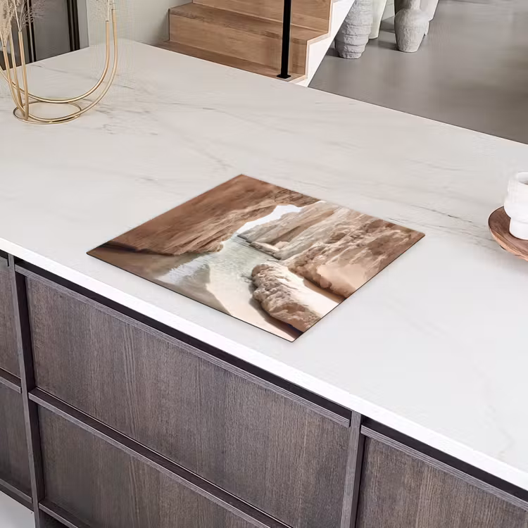 Rotsen - Zee - Zand - Kloof Inductie beschermer vinyl 3mm middel -sfeer8