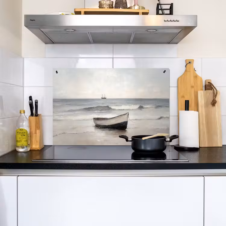 Roeiboot - Zee - Horizon Inductie beschemer met haakjes klein -sfeer2