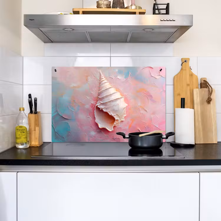 Schelp - Pastel - Pink Inductie beschemer met haakjes klein -sfeer2