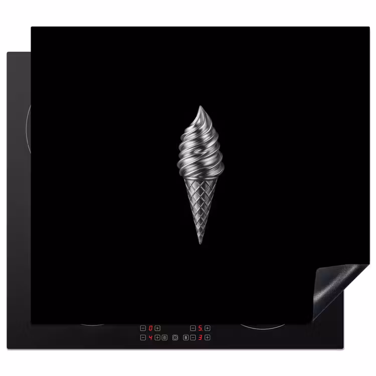 Softijs - Realistisch - Futuristisch Inductie beschermer vinyl 3mm middel -3d