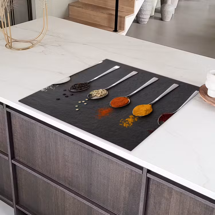 Specerijen - Lepels - Tafel - Rustiek - Kruiden Inductie beschermer vinyl 3mm middel -sfeer8