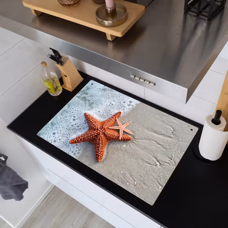 Zeester - Strand - Zee Inductie beschemer met haakjes klein -sfeer1