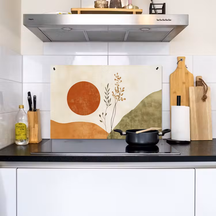Zon - Abstract - Takken - Oranje Inductie beschemer met haakjes klein -sfeer2