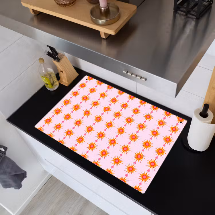 Zon - Motief - Roze Inductie beschemer met haakjes klein 777 -sfeer1