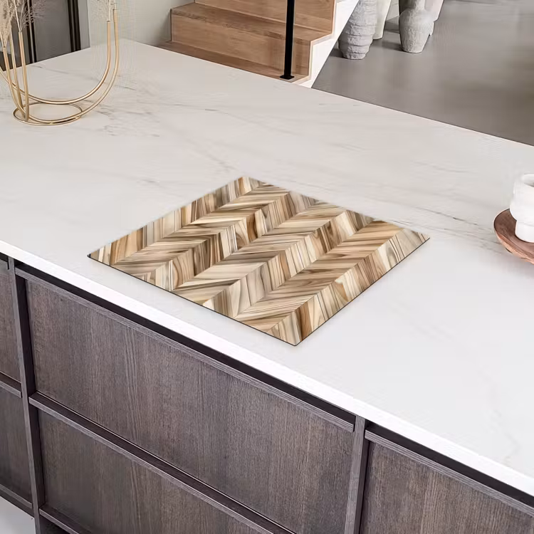 Zonnestraal in Hout Inductie beschermer vinyl 3mm middel -sfeer8