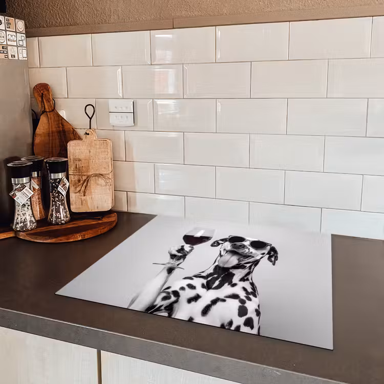 Zonnebril - Dalmatiër - Wijnglas - Tong Inductie beschermer vinyl 3mm middel -sfeer3