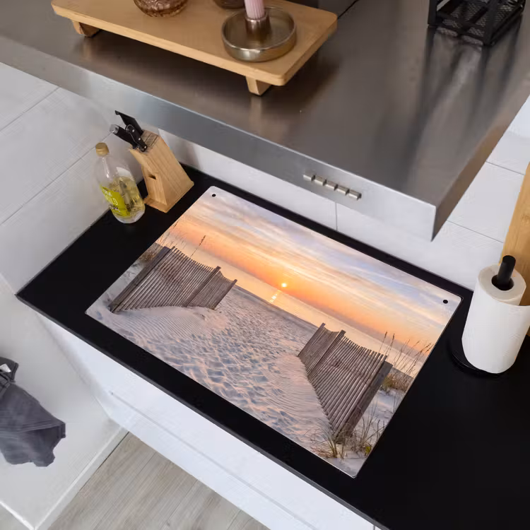 Zonsondergang - Strand - Zand Inductie beschemer met haakjes klein -sfeer1