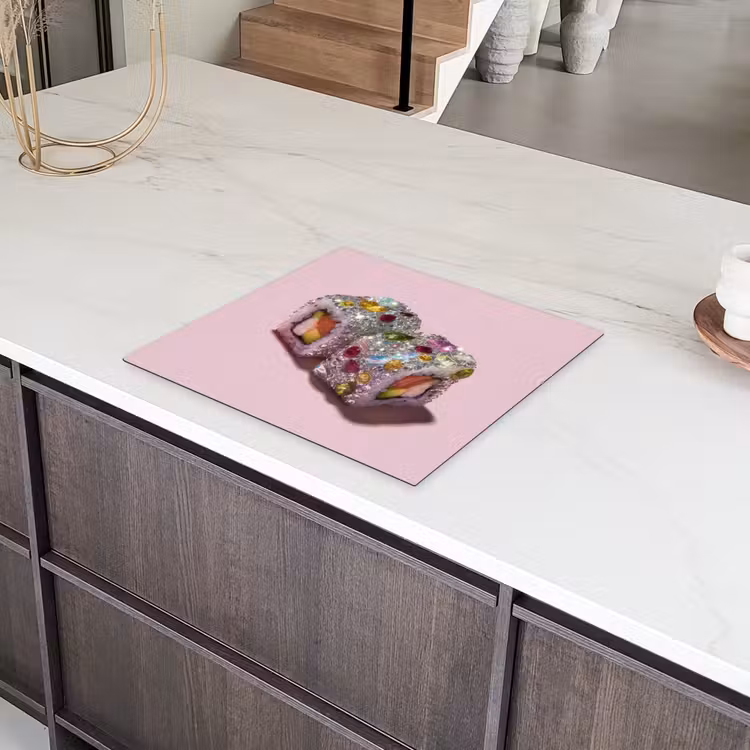 Sushi - Rolletjes - Steentjes - Kleurrijk Inductie beschermer vinyl 3mm middel -sfeer8