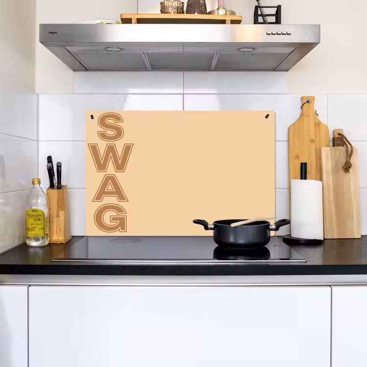 Swag - Bruin - Beige Inductie beschemer met haakjes klein -sfeer2