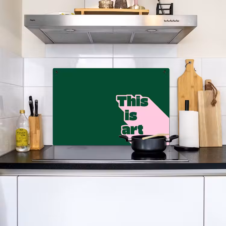 This is art - Schaduw - Roze Inductie beschemer met haakjes klein -sfeer2