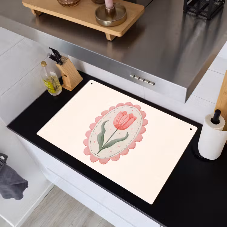 Tulp - Lijst - Ovaal - Illustratie Inductie beschemer met haakjes klein -sfeer1