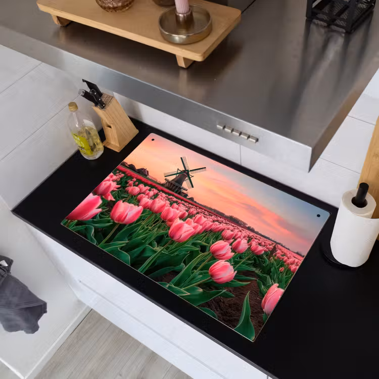 Tulpen - Molen - Nederland Inductie beschemer met haakjes klein -sfeer1