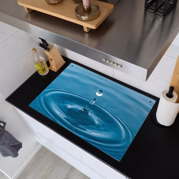 Waterdruppel - Water - Oppervlakte Inductie beschemer met haakjes klein -sfeer1