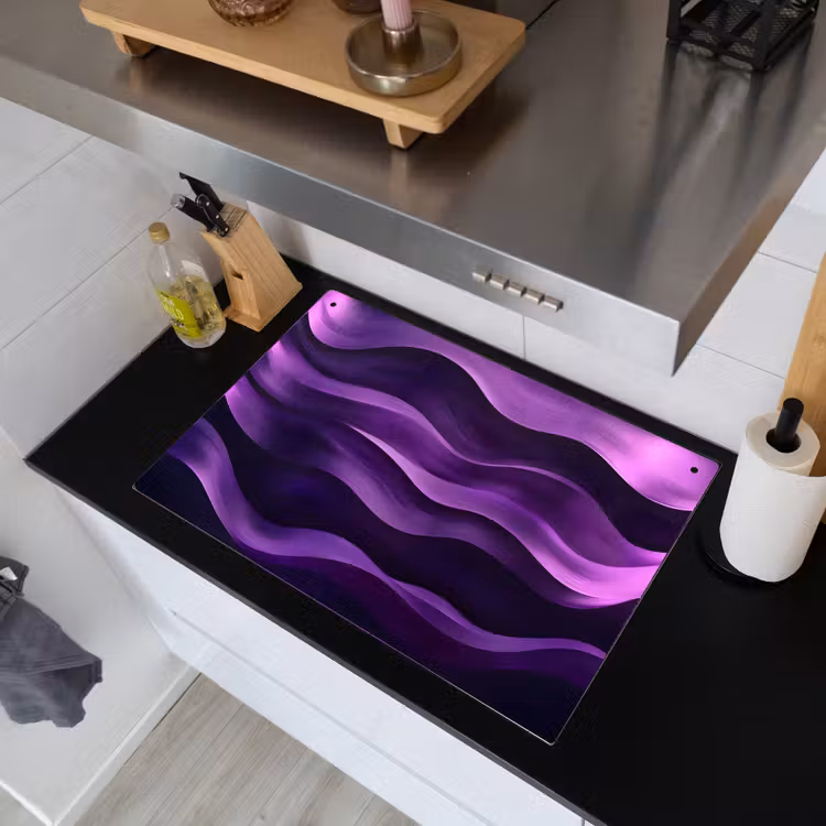 Golven - Abstract - Paars Inductie beschemer met haakjes klein -sfeer1