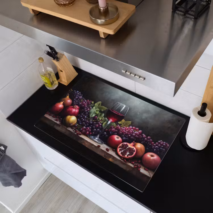 Wijn - Fruit - Stilleven Inductie beschemer met haakjes klein -sfeer1
