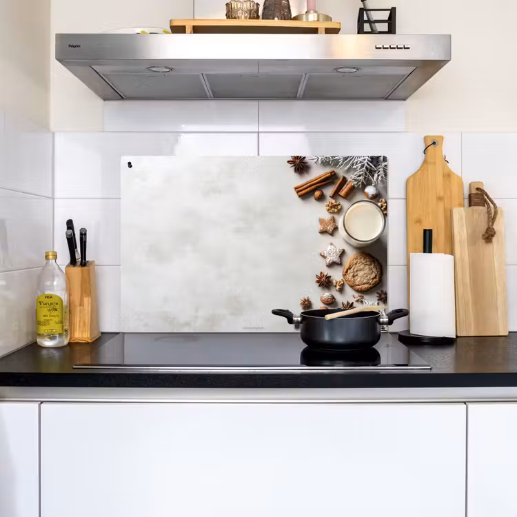 Winter - Kerst - Specerijen - Wit Inductie beschemer met haakjes klein -sfeer2