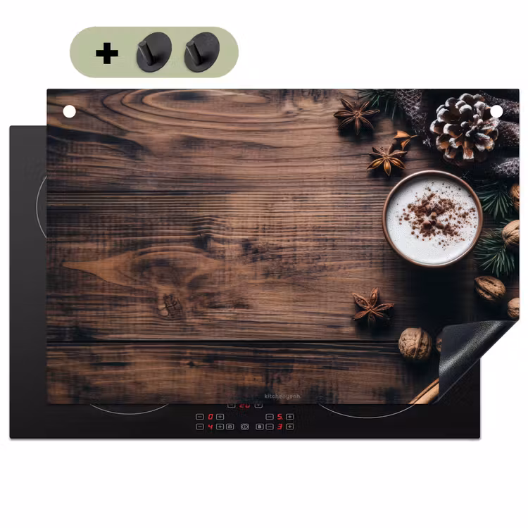 Winter - Houtlook - Stilleven Inductie beschemer met haakjes klein -3d