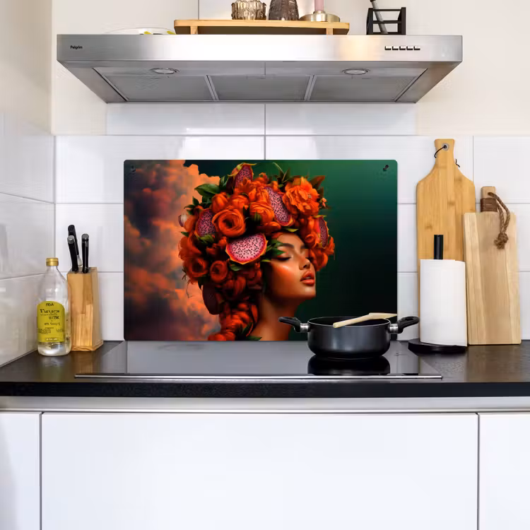 Vrouw - Drankenfruit - Rozen Inductie beschemer met haakjes klein -sfeer2