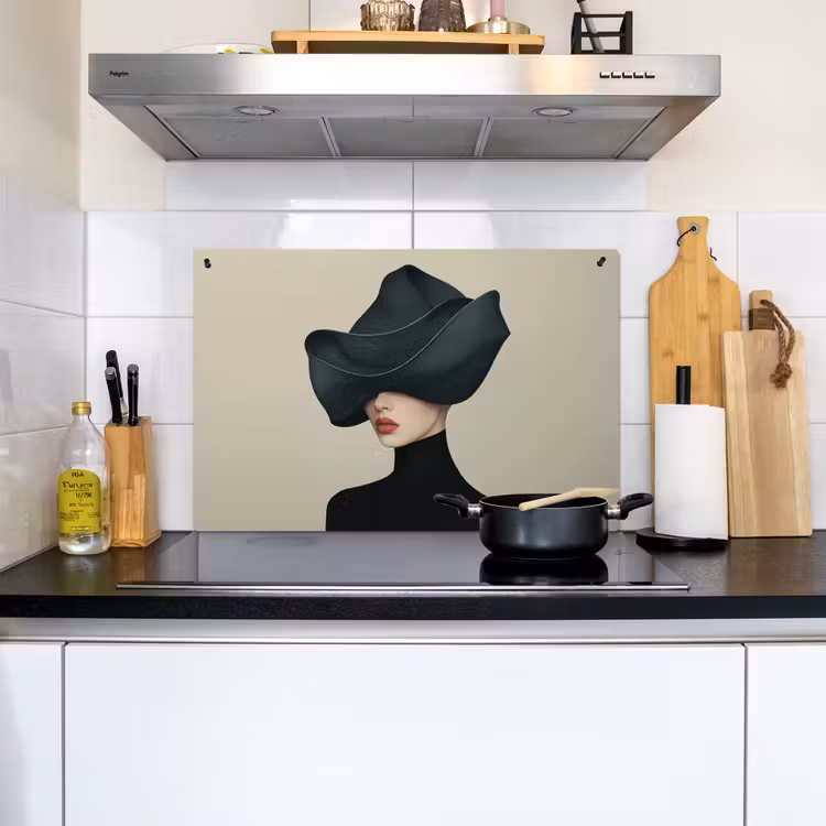 Vrouw - Groen - Hoed Inductie beschemer met haakjes klein -sfeer2