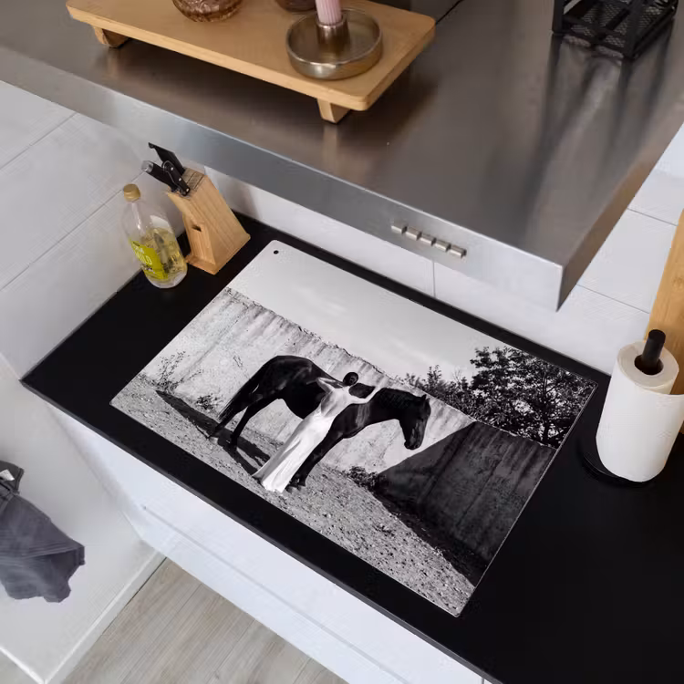 Vrouw - Paard - Artistiek Inductie beschemer met haakjes klein -sfeer1