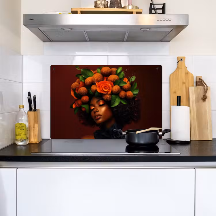 Vrouw - lychee - exotisch Inductie beschemer met haakjes klein -sfeer2