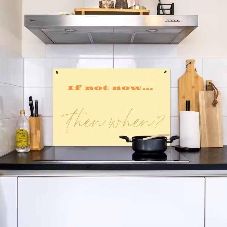 Geel - Oranje - if not now then when Inductie beschemer met haakjes klein -sfeer2