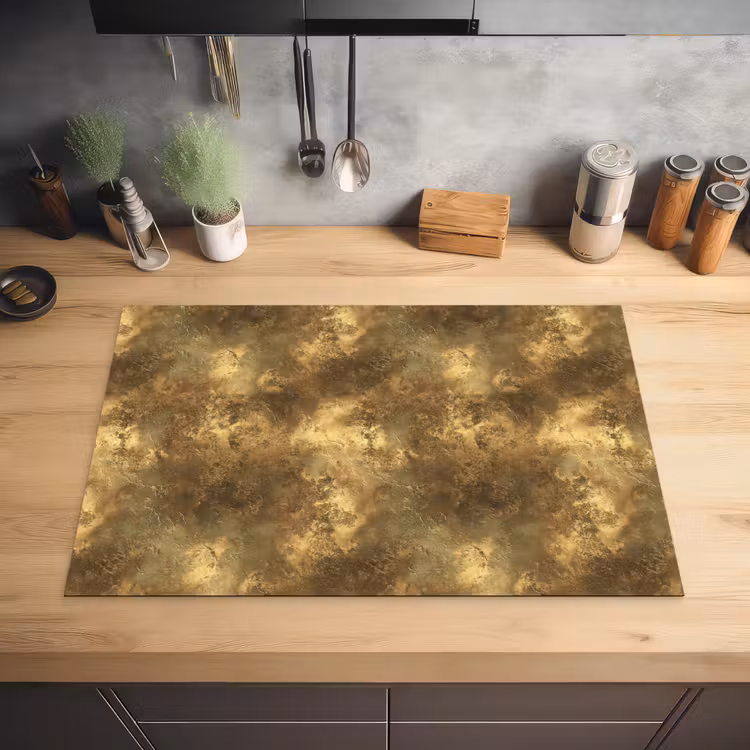 Antiek - Metaallook - Goud Inductie beschermer vinyl 3mm klein 276 -sfeer5