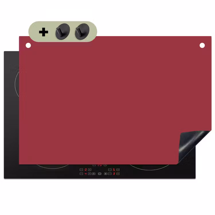 Antique - Ruby - Rood Inductie beschemer met haakjes klein 777 -3d