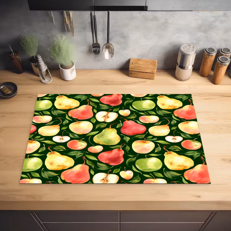 Appels - Peren - Fruit - Groen Inductie beschermer vinyl 3mm klein 276 -sfeer5