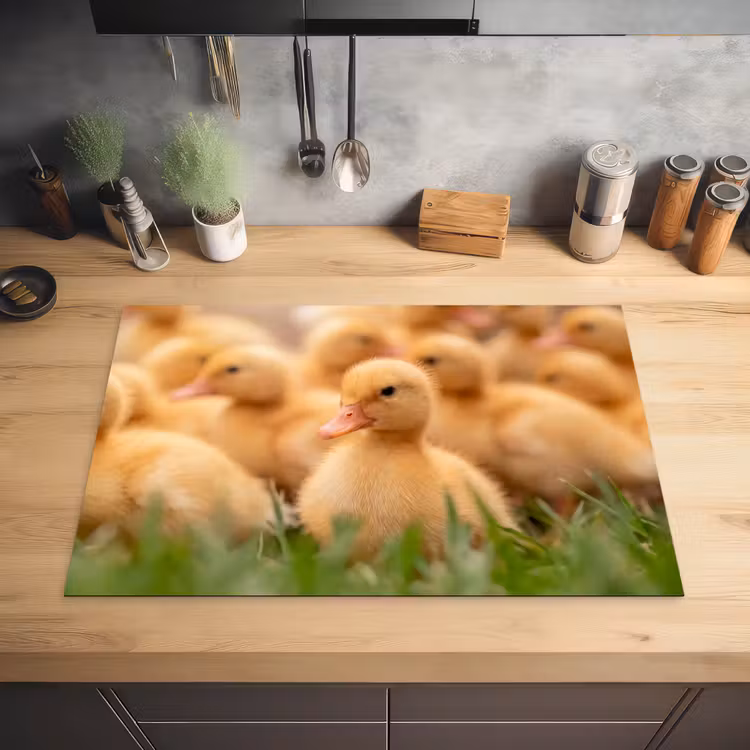 Pijltje - Eend - Natuur - Geel Inductie beschermer vinyl 3mm klein -sfeer5