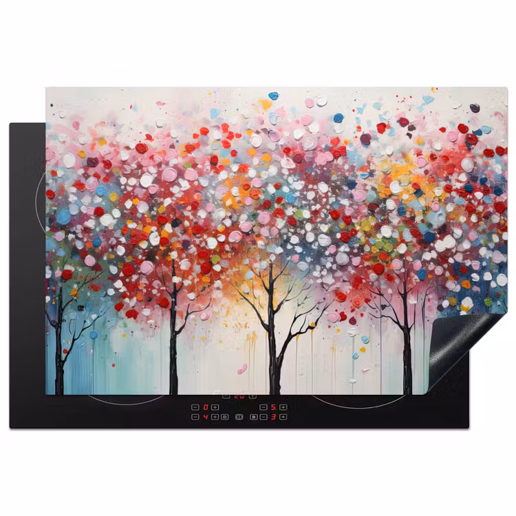 Kunst - Bomen - Natuur - Acryl Inductie beschermer vinyl 3mm klein -3d