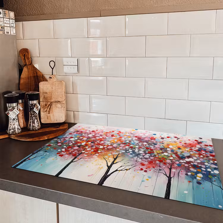 Kunst - Bomen - Natuur - Acryl Inductie beschermer vinyl 3mm klein -sfeer3