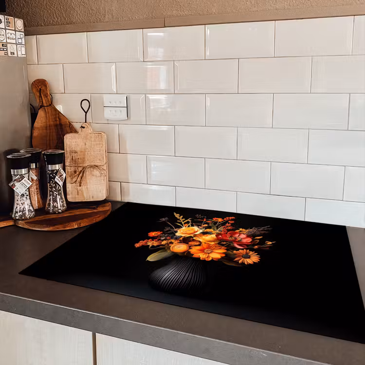 Herfst - Boeket - Oranje Inductie beschermer vinyl 3mm klein -sfeer3