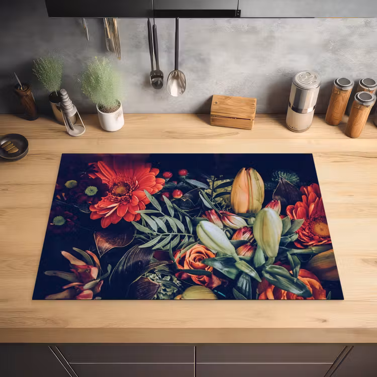 Herfstige Bloemenpracht Inductie beschermer vinyl 3mm klein -sfeer5