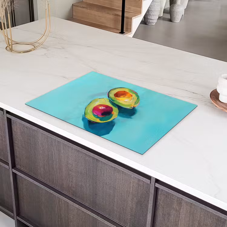 Avocado - Groen - Pit - Schaduw Inductie beschermer vinyl 3mm klein -sfeer8