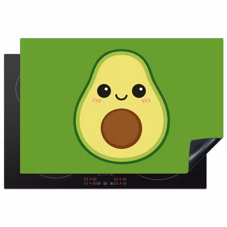 Avocado - Groen - Speels Inductie beschermer vinyl 3mm klein -3d