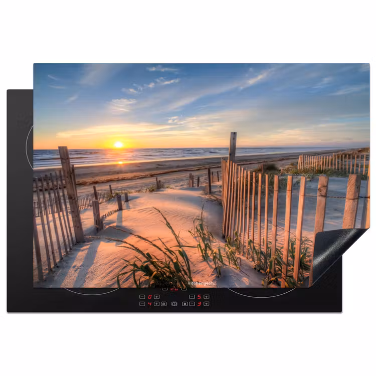 Strand - Natuur - Zonsondergang Inductie beschermer vinyl 3mm klein -3d