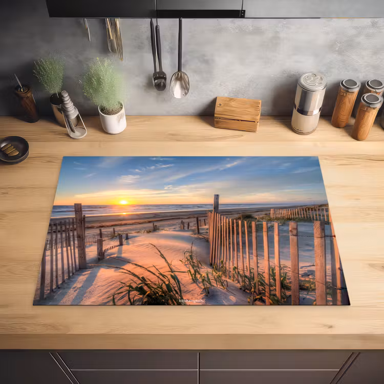 Strand - Natuur - Zonsondergang Inductie beschermer vinyl 3mm klein -sfeer5