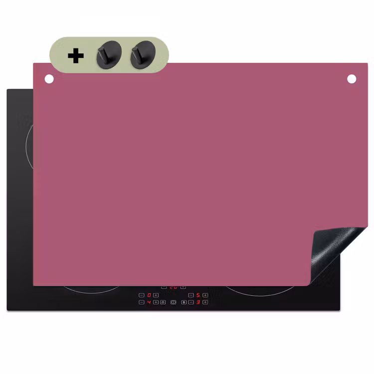 Berry - Roze -Pink Inductie beschemer met haakjes klein 777 -3d