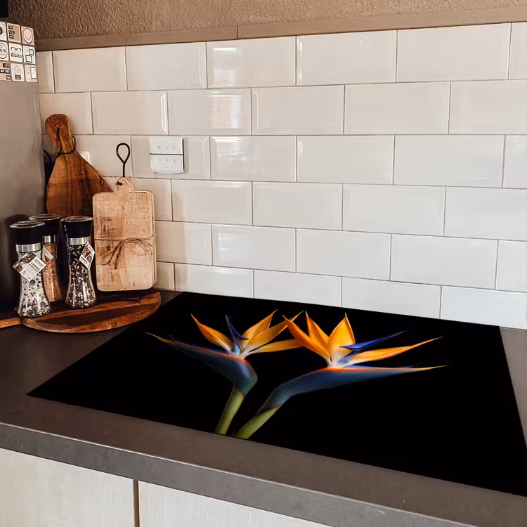 Paradijsvogelbloem Symmetrie Inductie beschermer vinyl 3mm klein -sfeer3