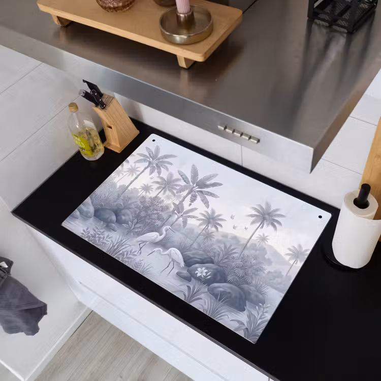 Vogel - Water - Tropisch - Natuur - Blauw Inductie beschemer met haakjes klein -sfeer1