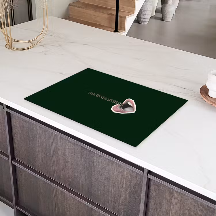 BLAH BLAH BLAH - Mond - Groen Inductie beschermer vinyl 3mm klein -sfeer8