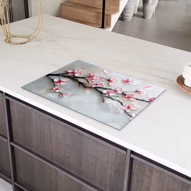 Bloesem - Kunstzinnig - Roze - Sakura Inductie beschermer vinyl 3mm klein -sfeer8