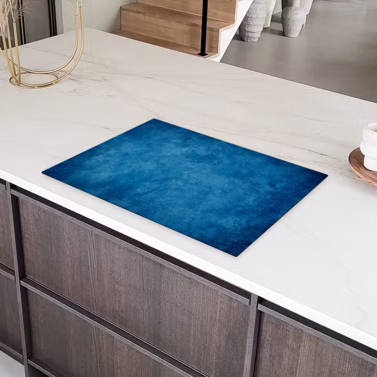 Blauwe Betonmystiek Inductie beschermer vinyl 3mm klein -sfeer8