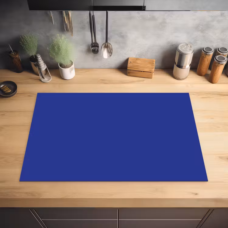 Blauw - Effen kleur - Donkerblauw Inductie beschermer vinyl 3mm klein 276 -sfeer5